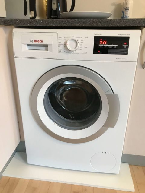 Montering af vaskemaskine