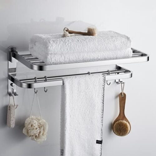 Montering opsætning vægophæng håndklædeholder håndklædehylde