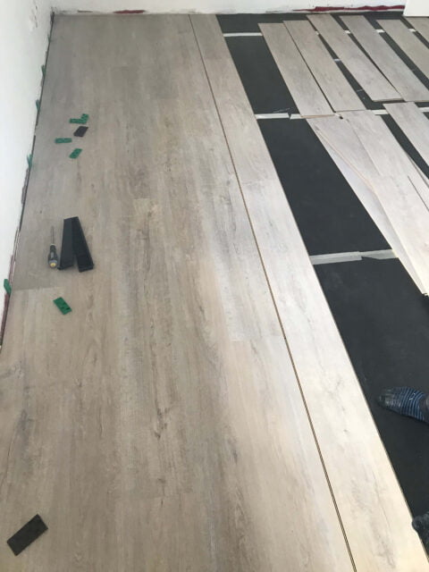 montering af laminat gulv underlag