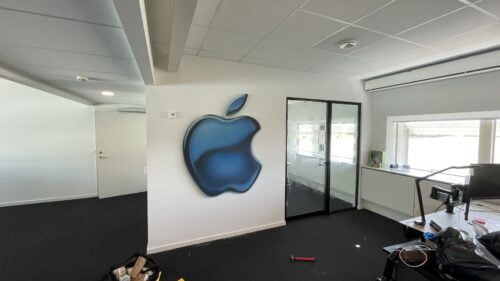 Montering af Apple logo