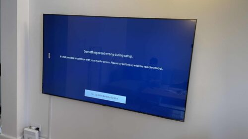 Ophængning af Samsung 65 TV vægbeslag