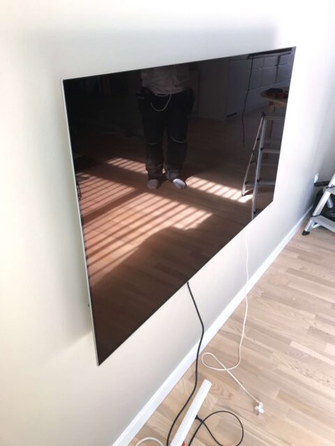 Væg-opsætning af LG 55 OLED TV